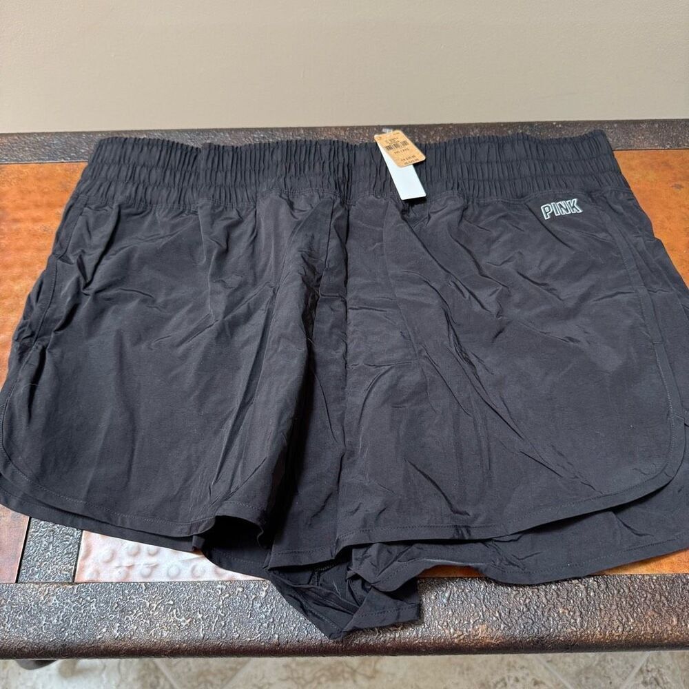 NWT VS Pink active high waist running shorts xxl black